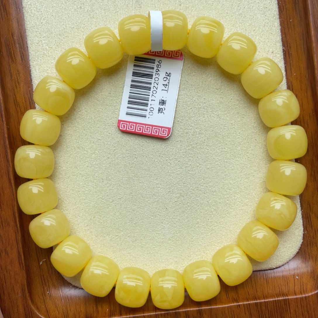 蜜蜡未镶嵌手链俄料蜜蜡老型手链