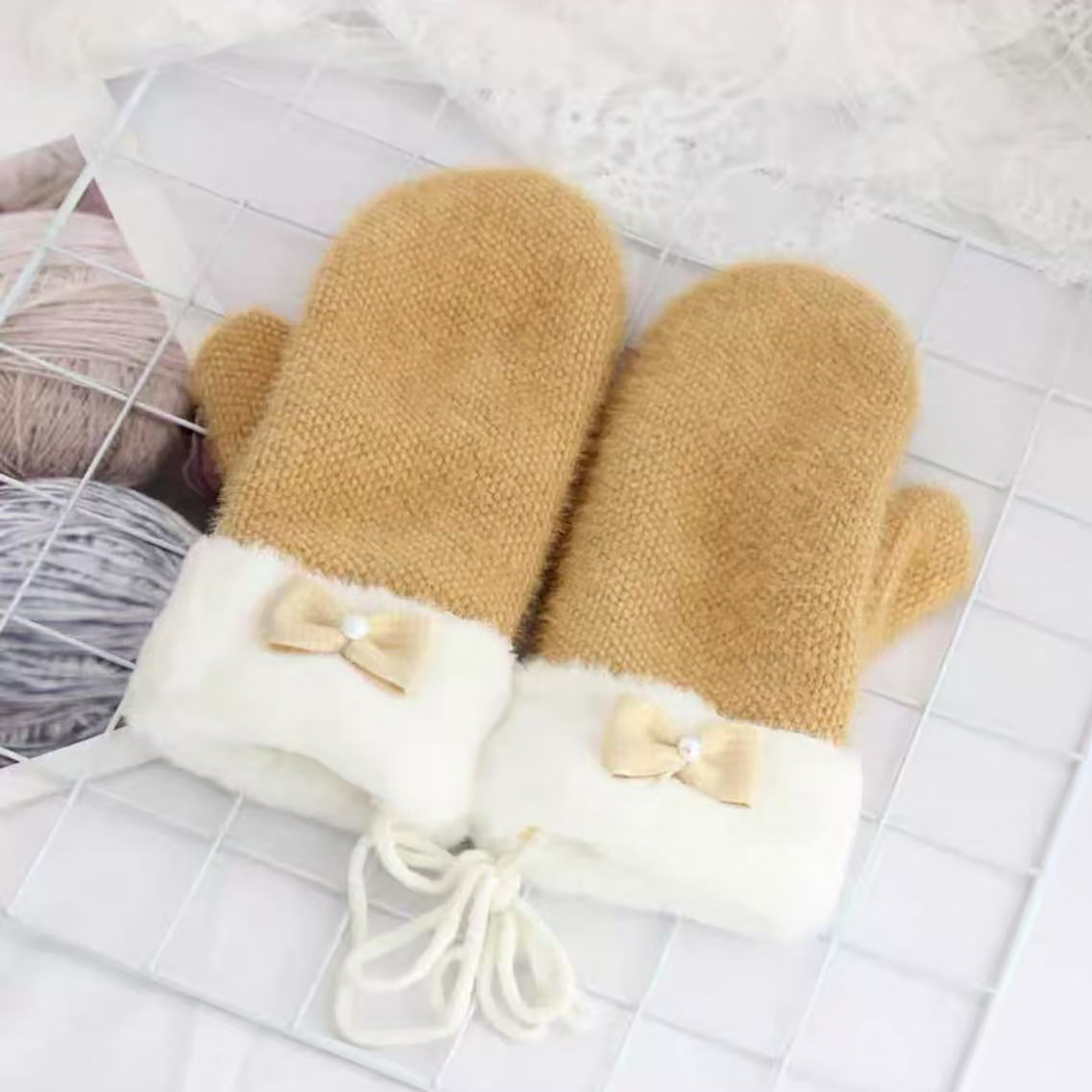 冬季防寒防风加绒挂脖保暖挂脖手套H410