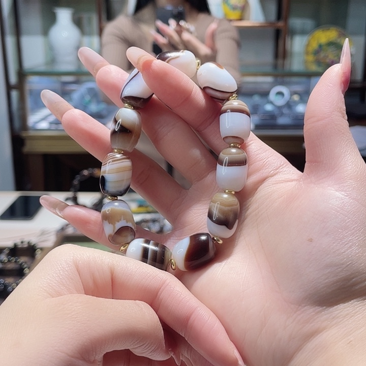 玛瑙/玉髓未镶嵌手链