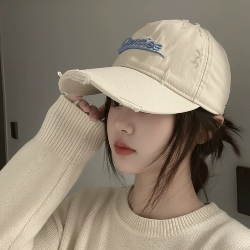 棒球帽子女2025新款时尚潮流男宽帽檐韩版百搭大头围鸭舌帽