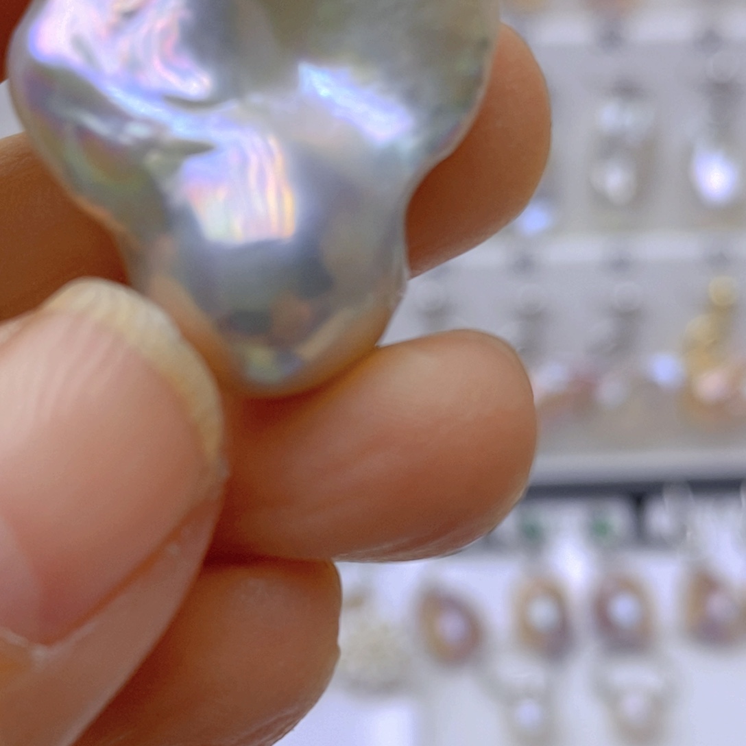 彭***野颈饰淡水珍珠银S925镶嵌