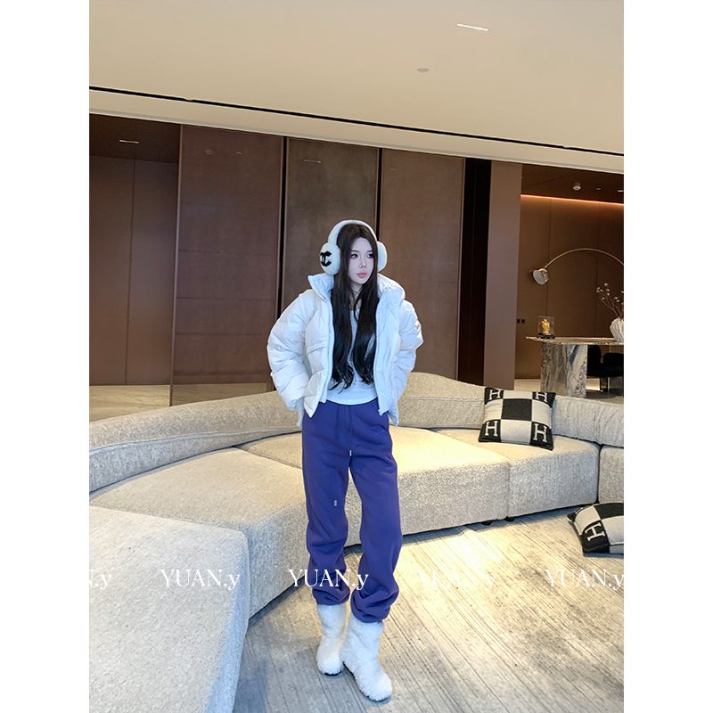 媛媛【一条过冬】休闲运动裤女直筒休闲卫裤2025新款秋冬阔腿#K1248