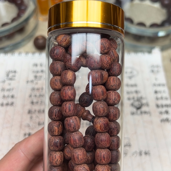 降真香手串/手链08*108老型白油胭脂红收藏级别