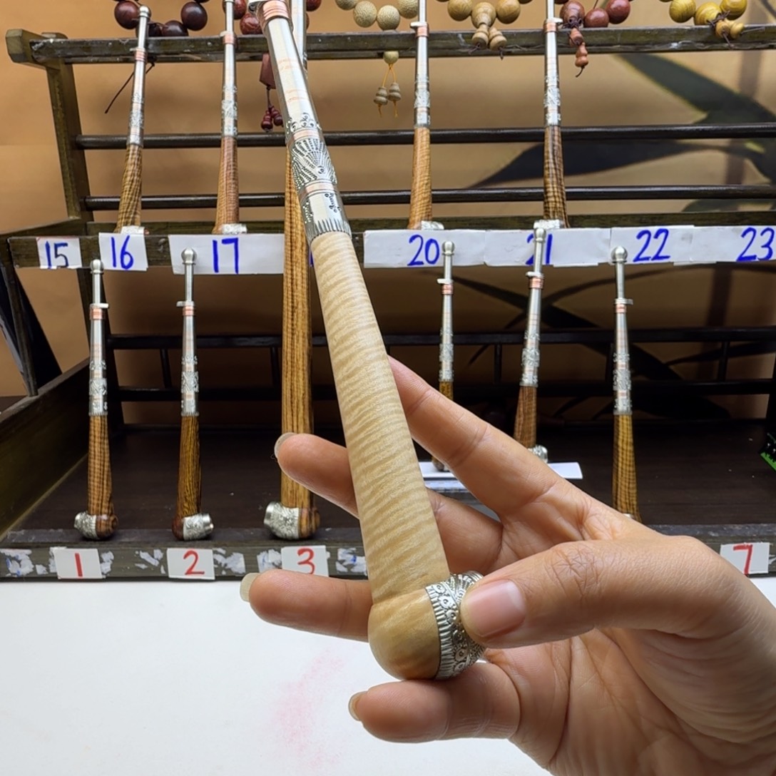 宣威小陈手工制作乌木烟杆