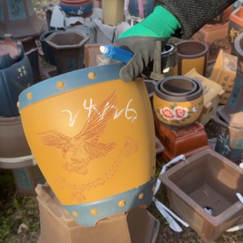 红陶紫砂花盆盆景盆栽瑕疵