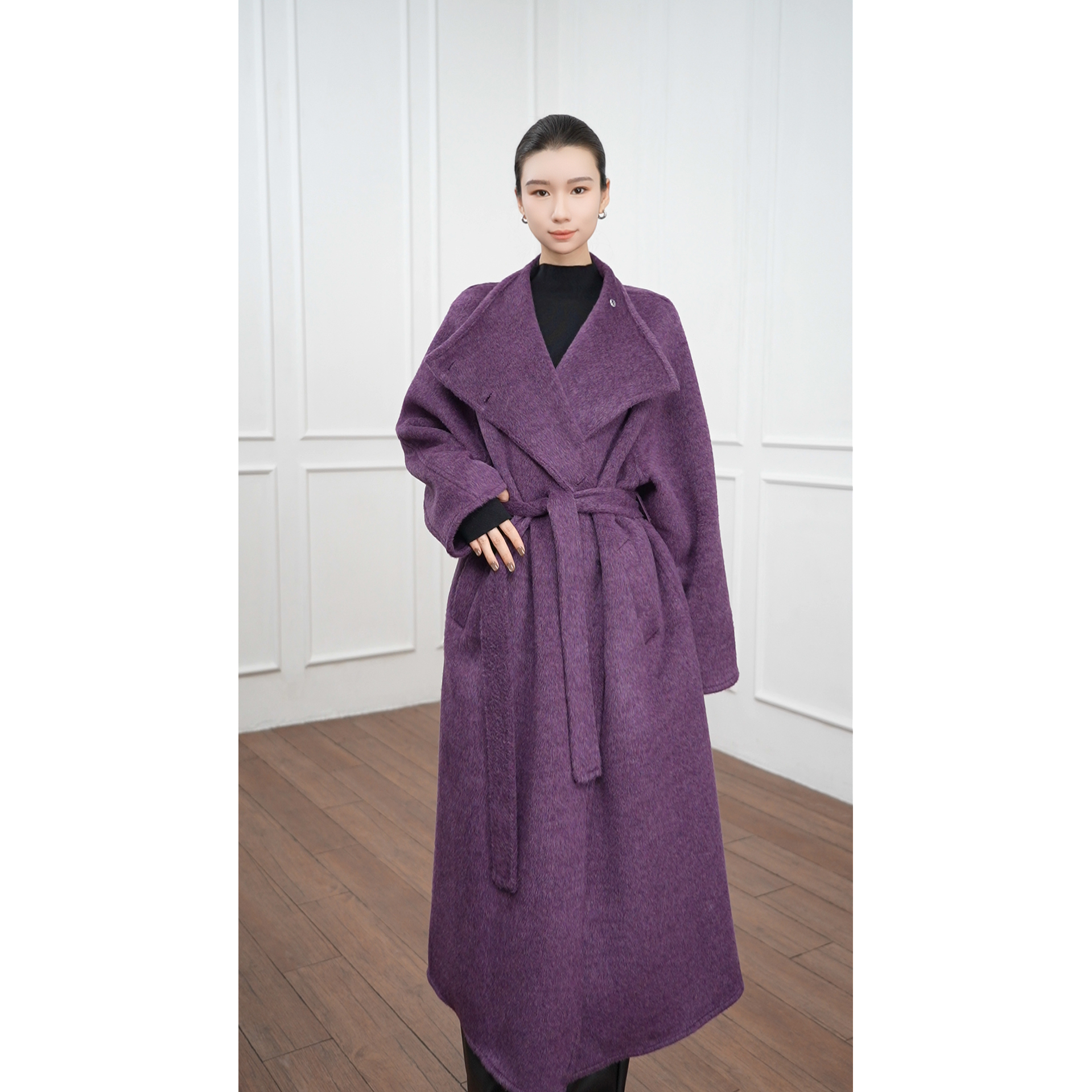 【郭年好】2025新款立领超显瘦松弛时尚羊毛大衣