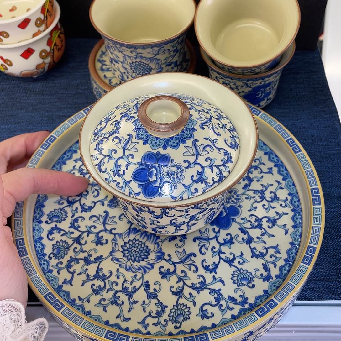 陶景德陶瓷盖碗茶具