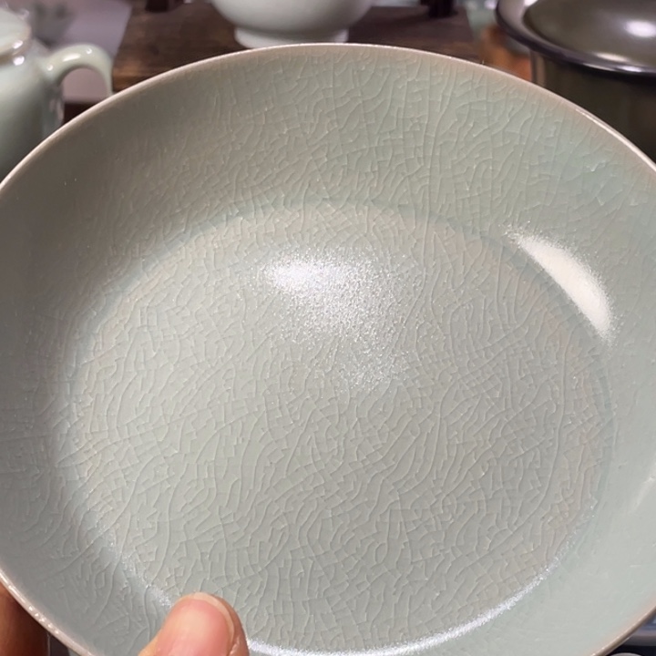 汝州原矿釉微瑕盘子