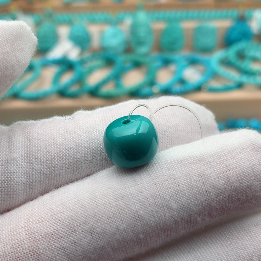 绿松石未镶嵌珠宝奇石11.6mm