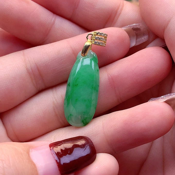 翡翠颈饰银S925镶嵌翡翠