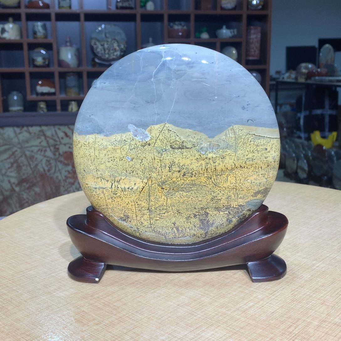 紫砂，广西国画石摆件，收藏观赏