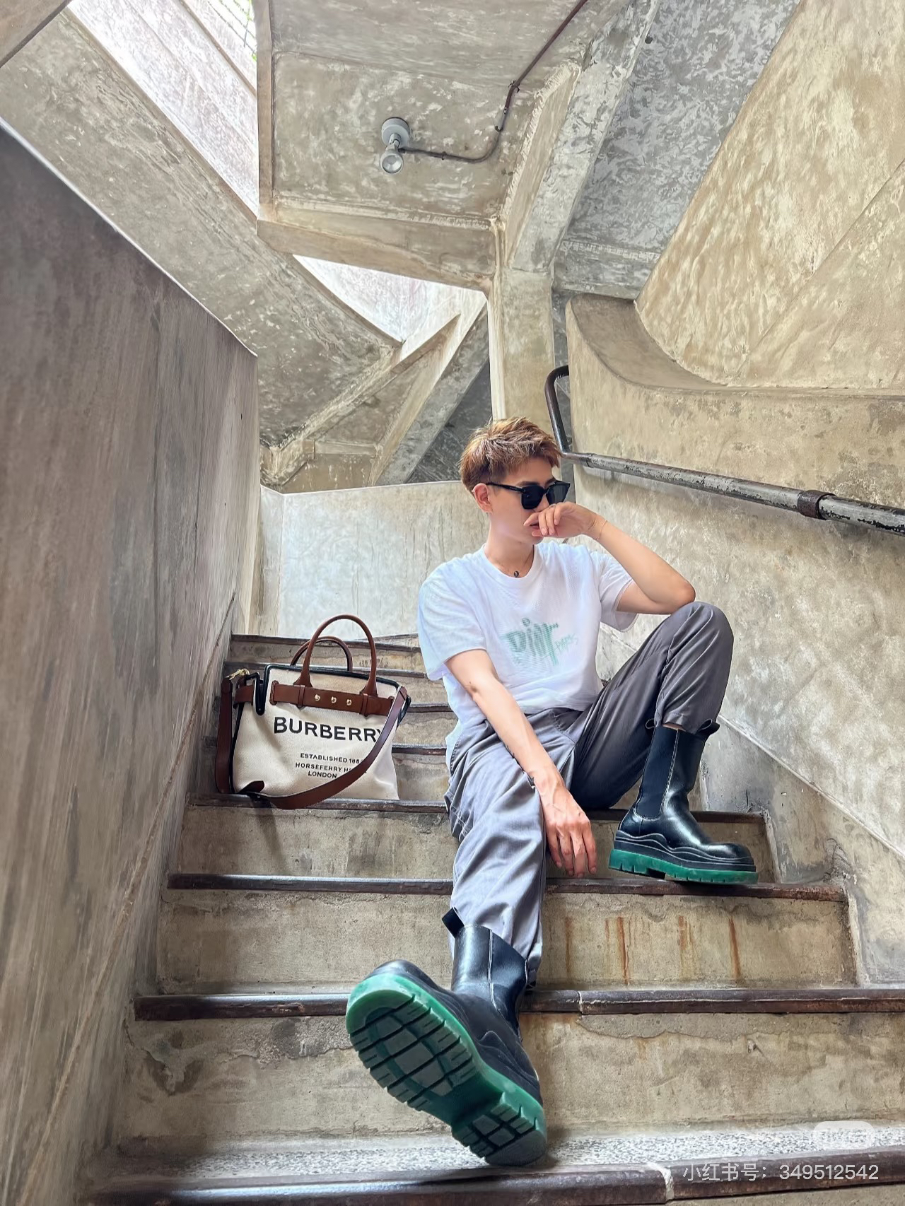 95新 DIOR/迪奥 （ll）网纱logo印花短袖 L码/95新609037