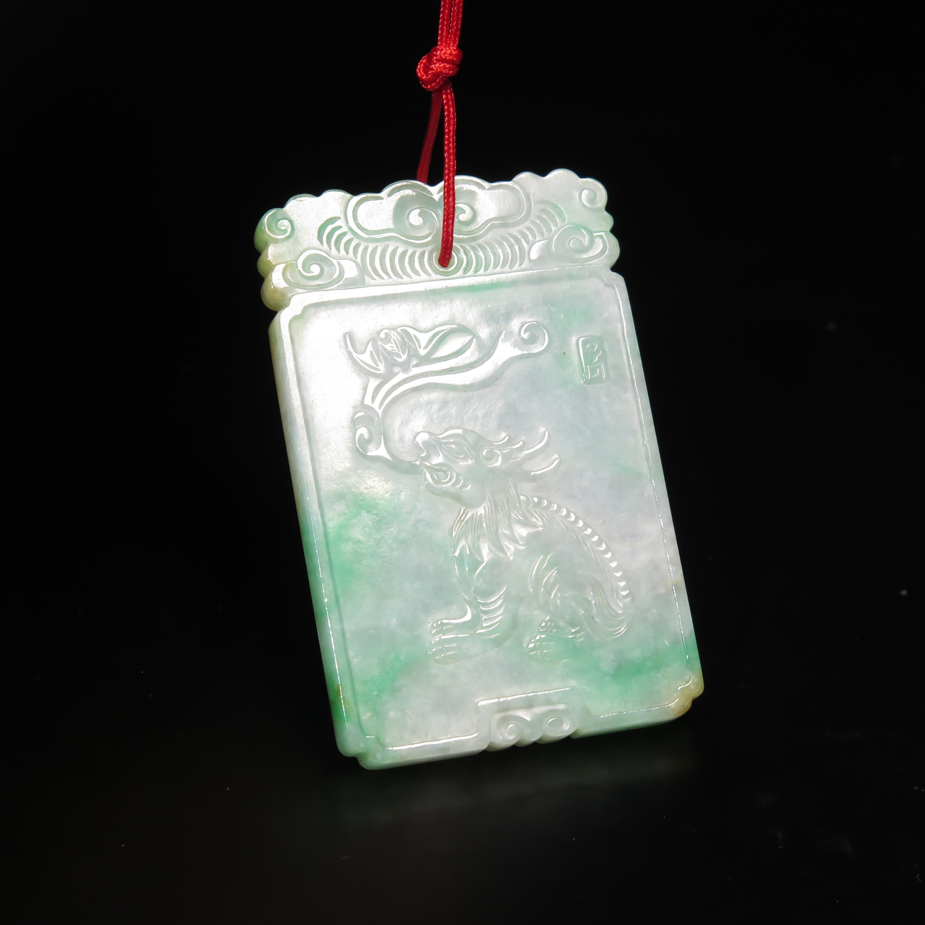 清代翡翠天禄牌饰/MZ537678/翡翠/民族文物