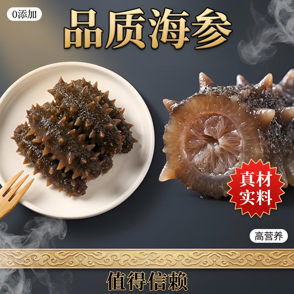 聚参祥即食海参10-12头 海参深海鲜参辽刺参 口感Q弹顺丰冷链直达