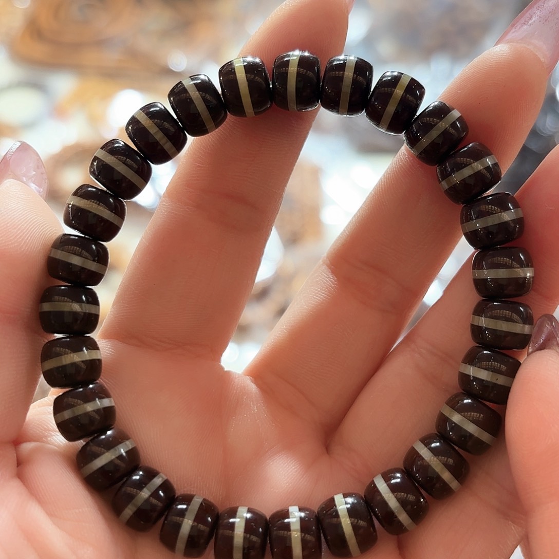 小蜡款紫金鼠手串全品9