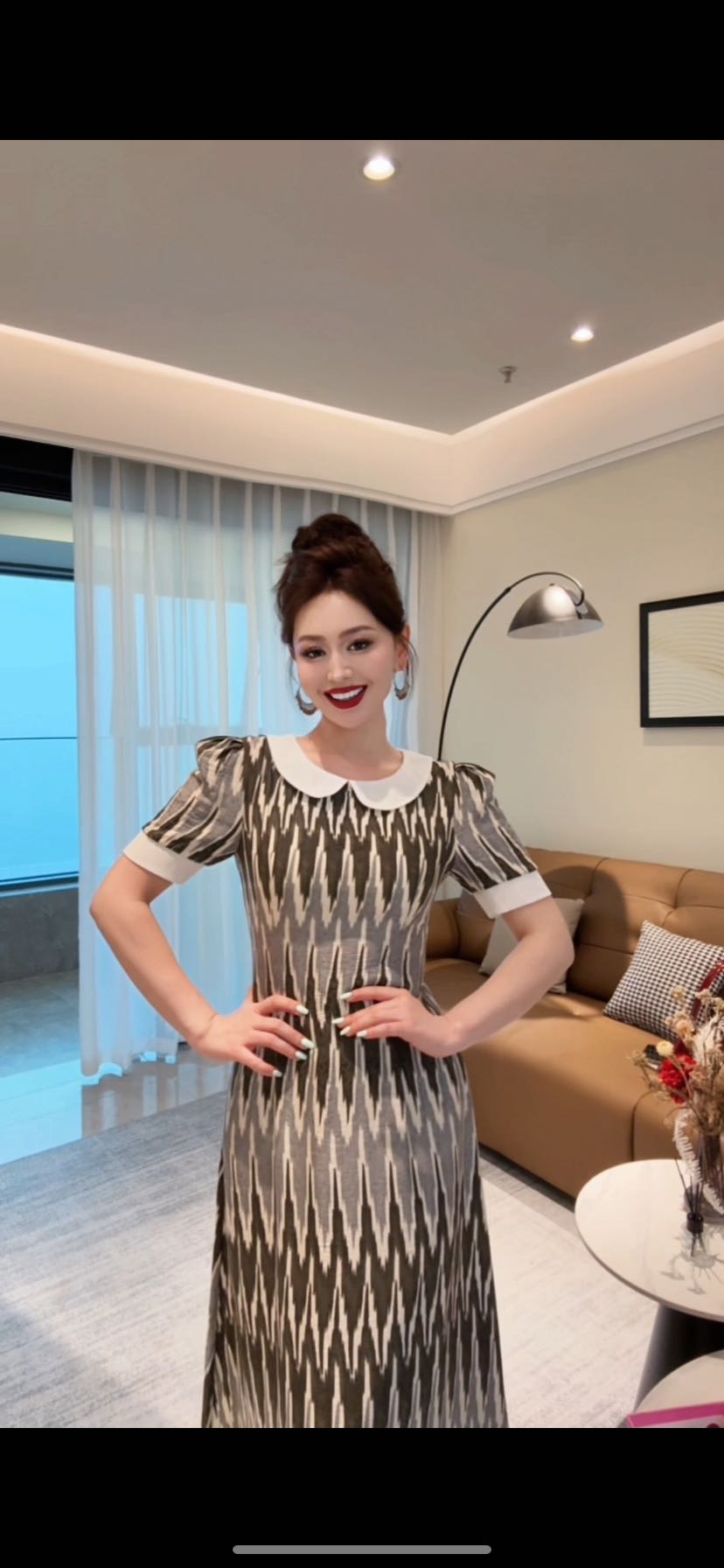 新疆包邮连衣裙【1107】轻奢气质夏季拼接