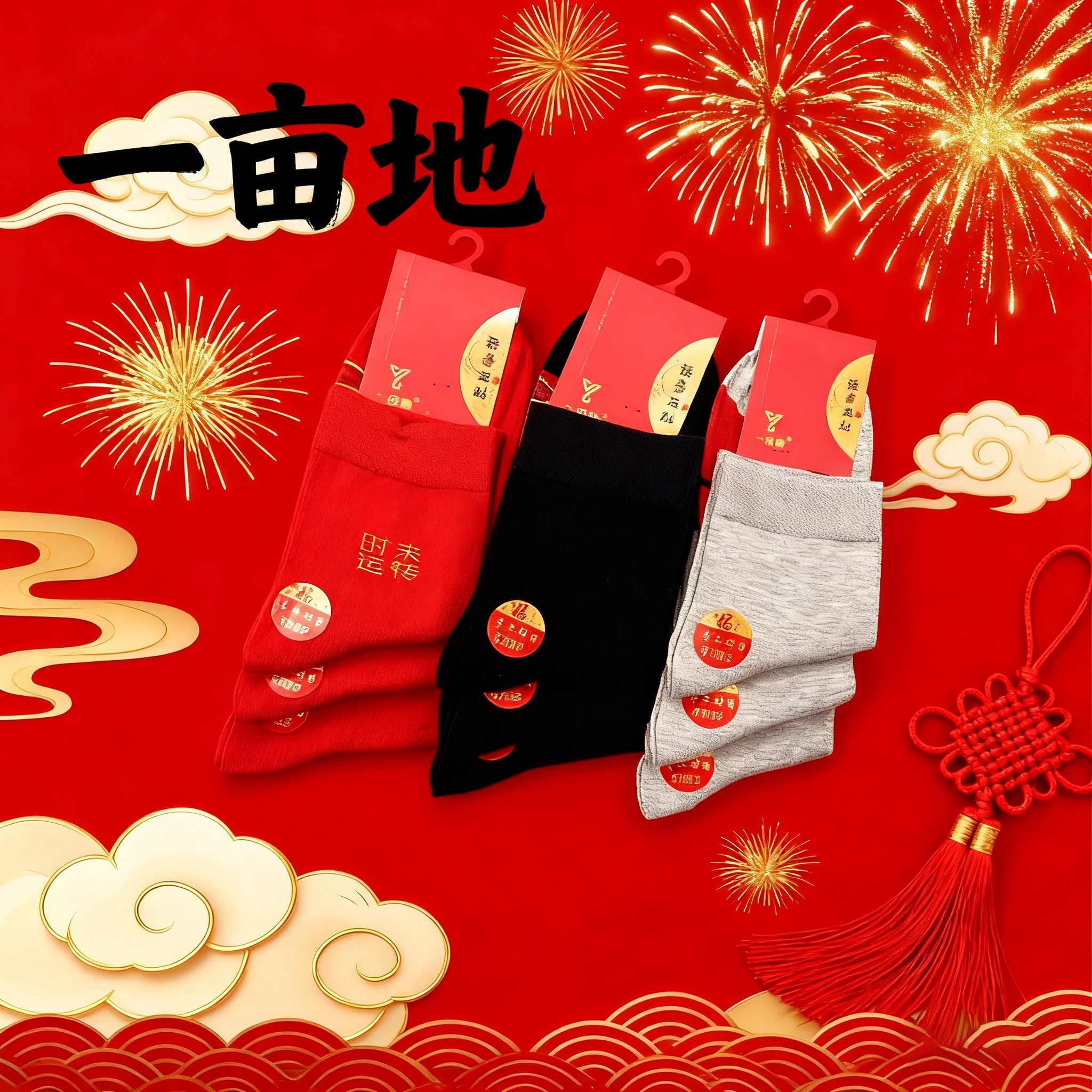 一亩地红袜子好运袜子