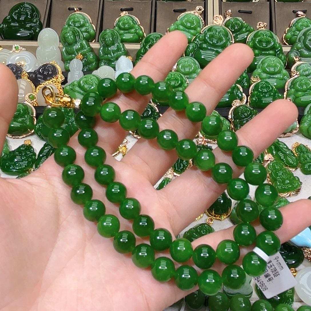 和田玉（碧玉）项链未镶嵌