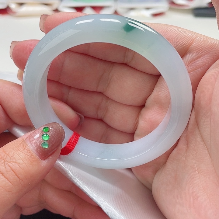 翡翠手镯未镶嵌缅甸翡翠手镯54圈