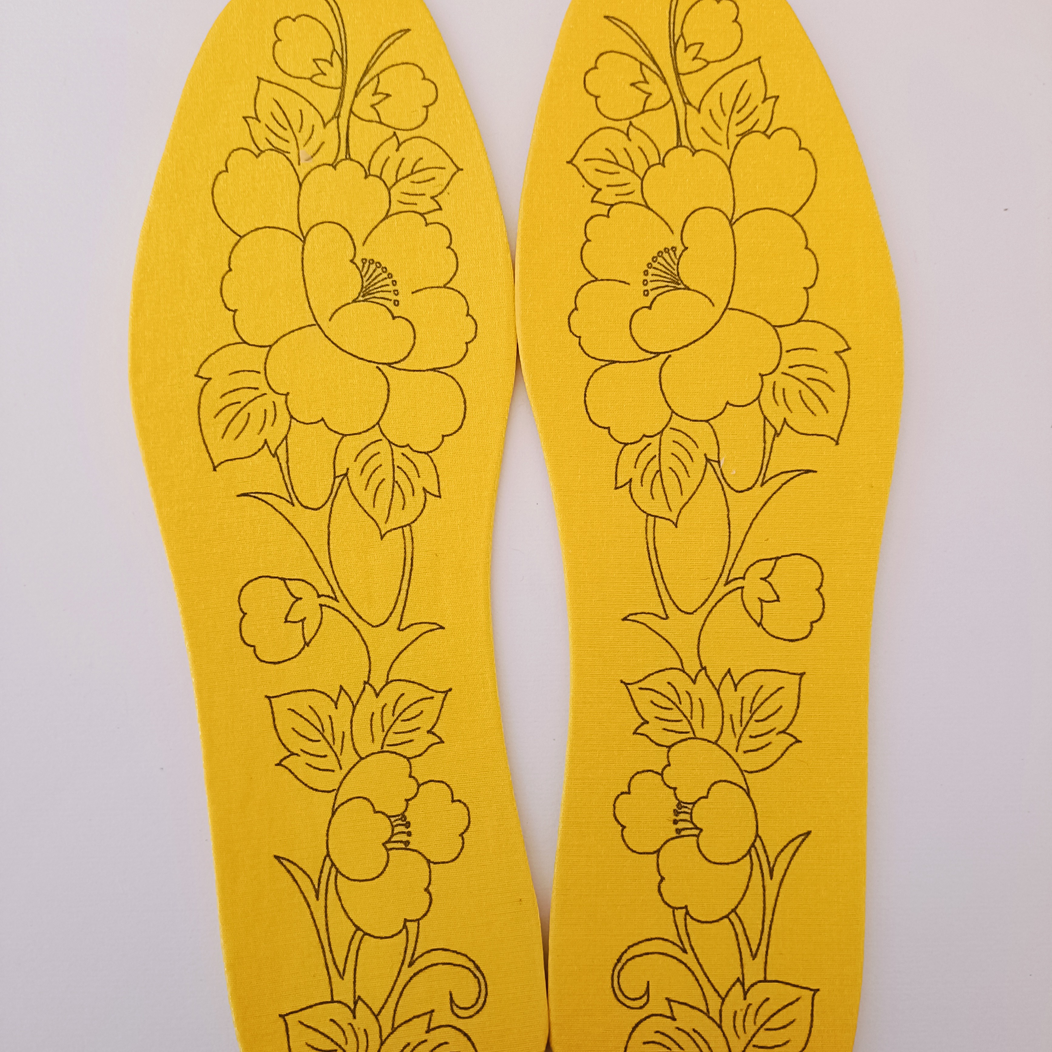 静儿纯手工绣花专用纯棉鞋垫鞋垫子半成品带针顶针网红鞋垫刺绣