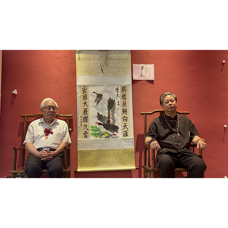 芦雁 三尺中堂 杨森老师国画现场手绘作品 