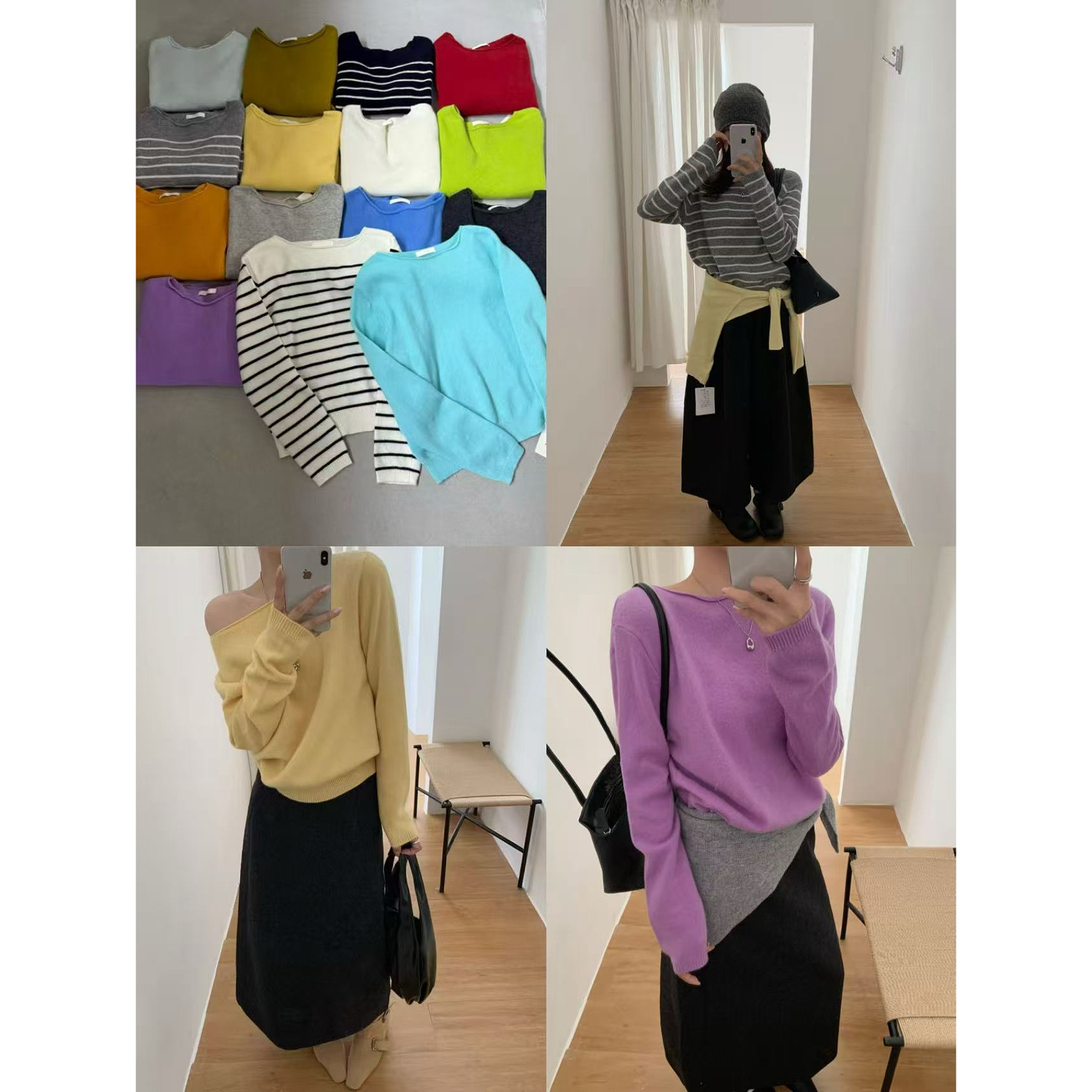 latri@7814 不要机洗！韩系简约圆领宽松显瘦毛衣