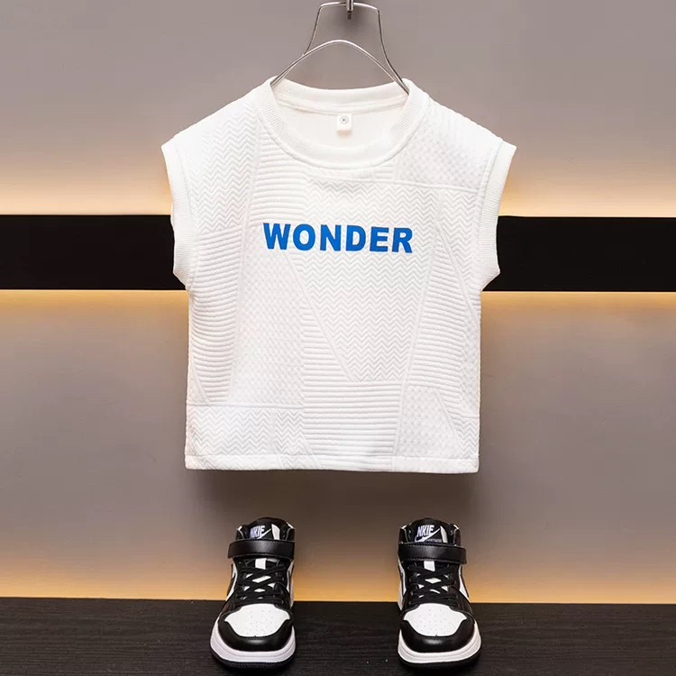 男童夏季短袖洋气无袖  
