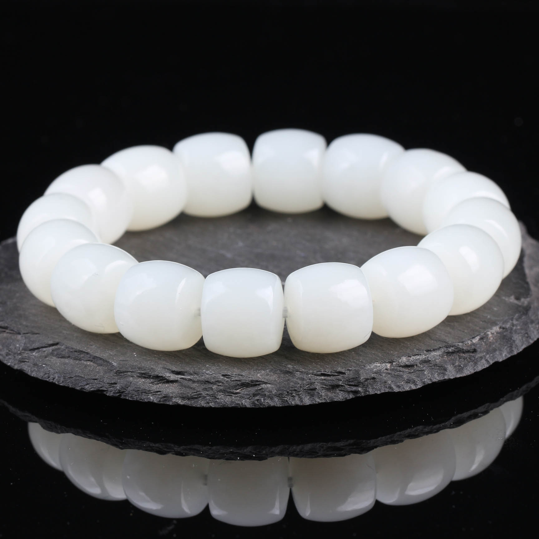 (小如臻选)羊脂级白玉手串