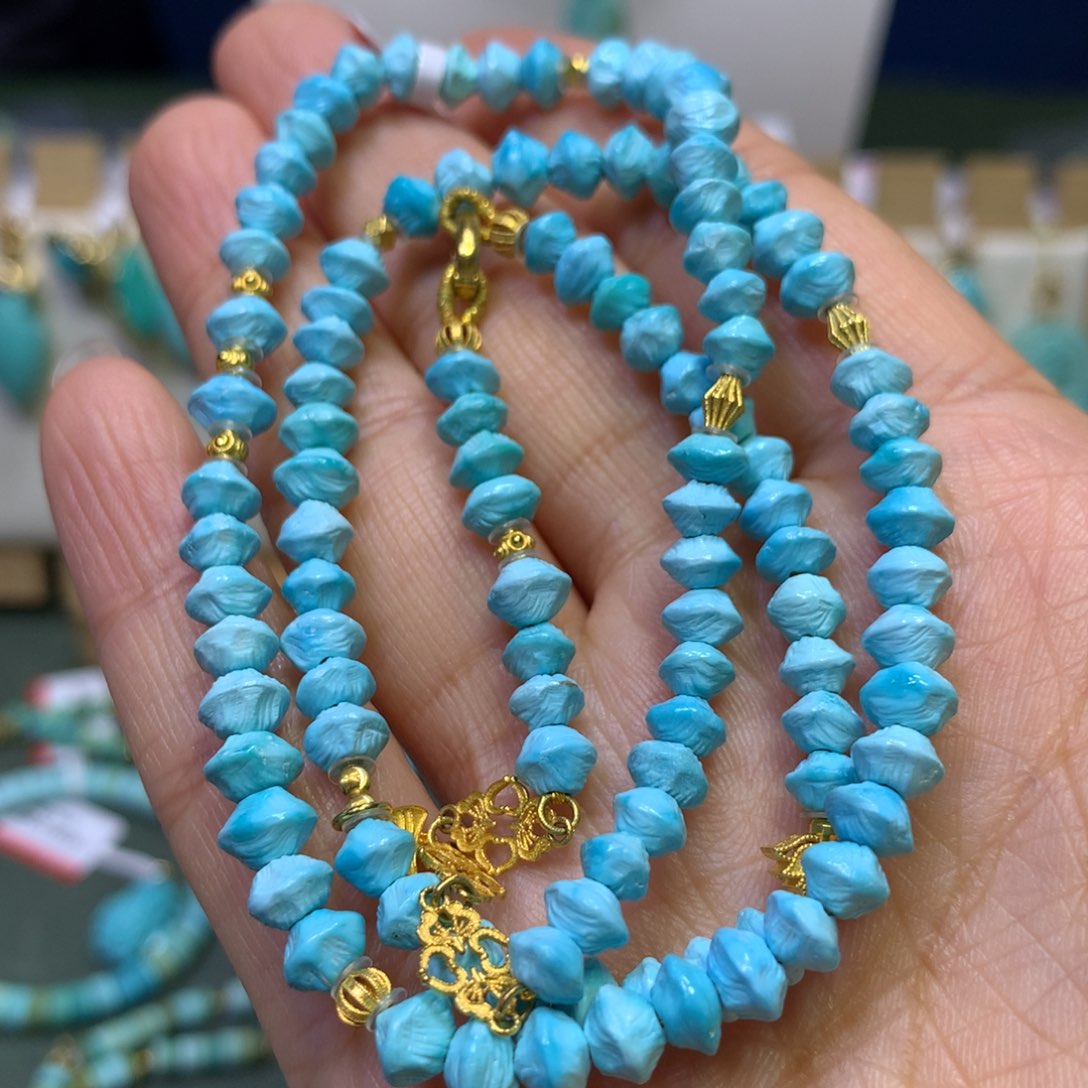 绿松石万能链18K金镶嵌