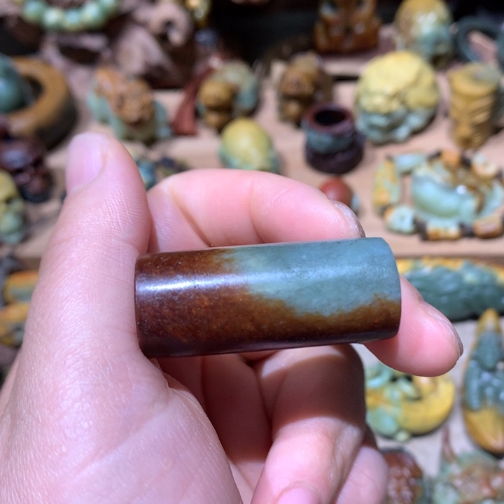 未镶嵌岫岩河磨玉（透闪石质玉）挂件福****4