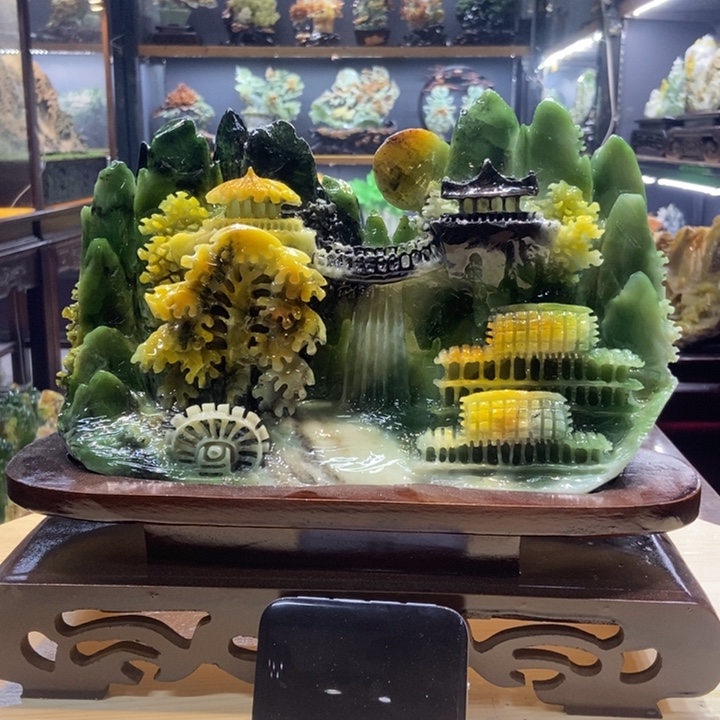 阳***亮玉家居摆件玄关摆件