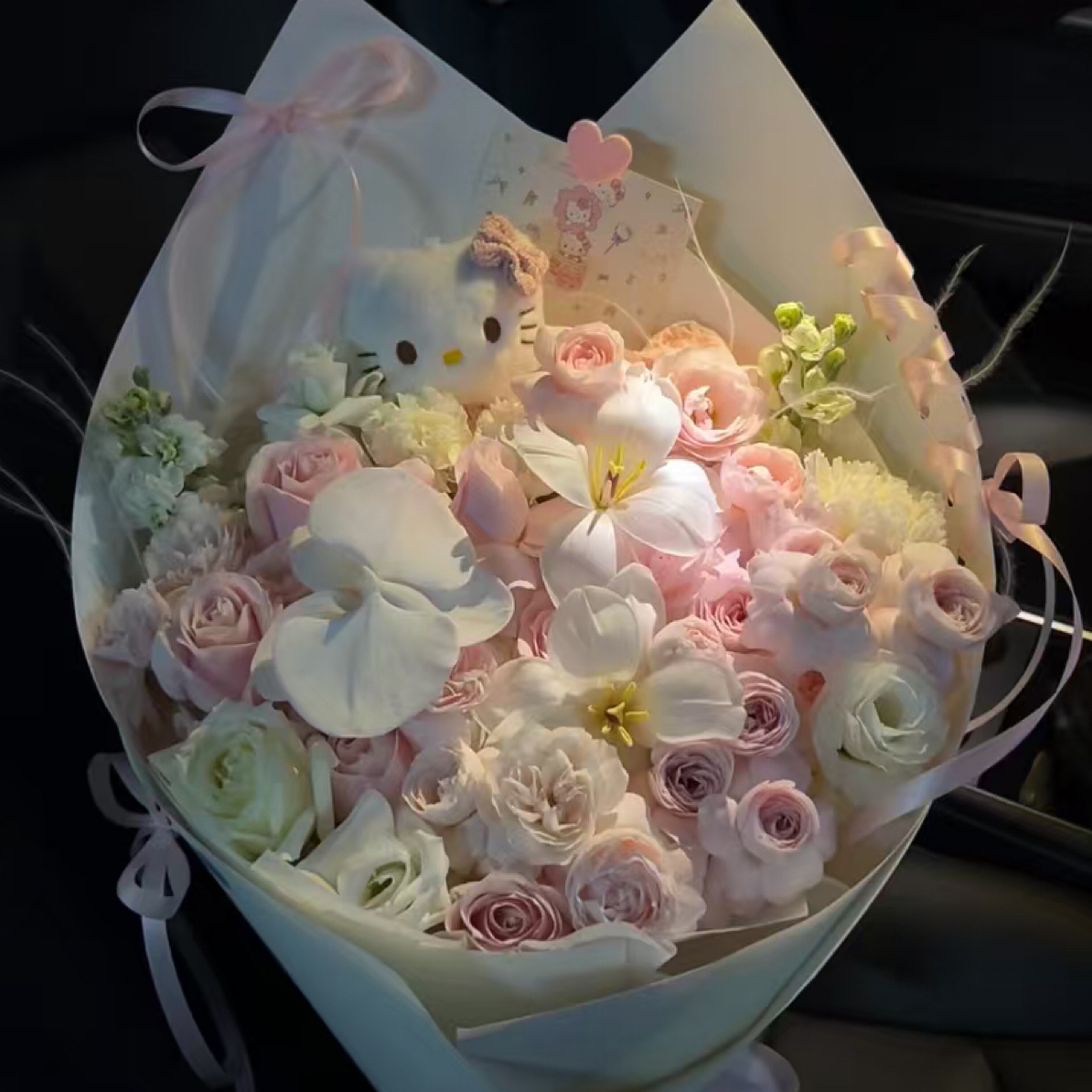 【 粉荔馨语】仙子之吻混搭花束生日鲜花店送花上门生日礼物送爱人朋友闺蜜鲜花免费配送