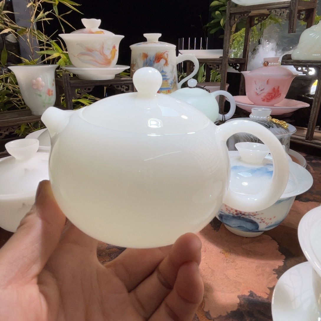 璞玉釉烧千里江山西施壶200ml