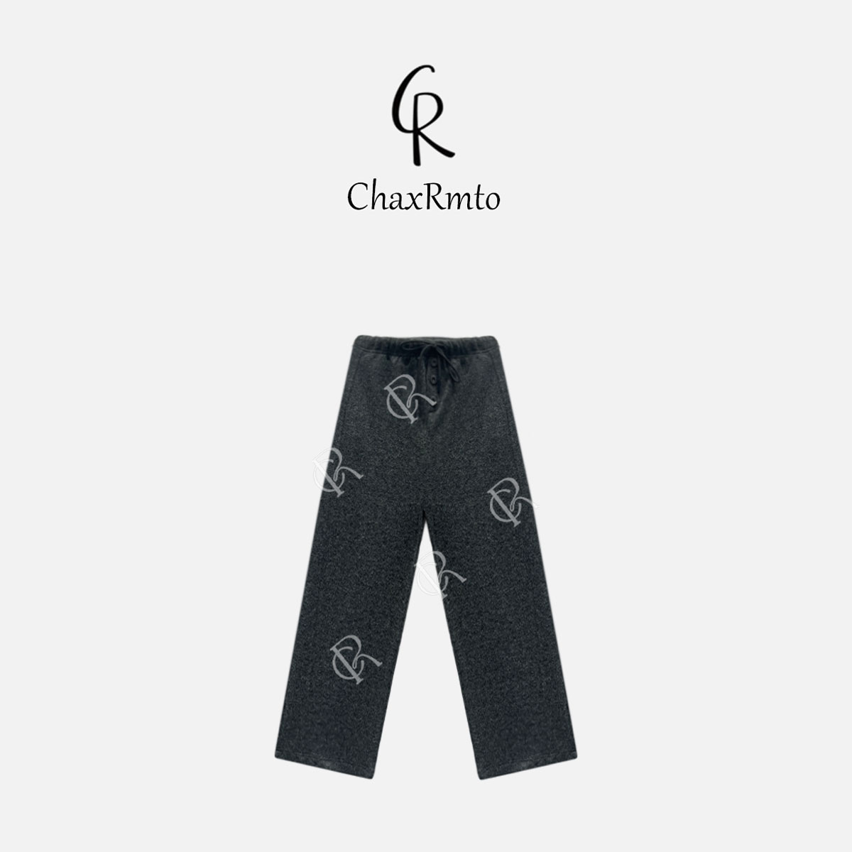 ChaxRmto 24年冬季羊毛裤纯色百搭时尚松紧腰休闲裤 斯斯SC1D3595