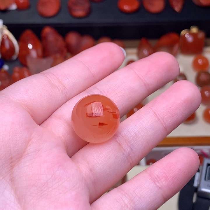 嘟***娃南红玛瑙未镶嵌珠宝半成品单珠2