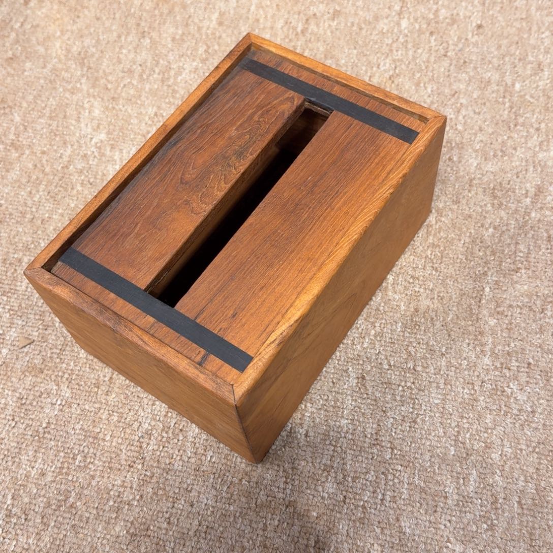 简***美其它金属缅甸柚木纸巾盒