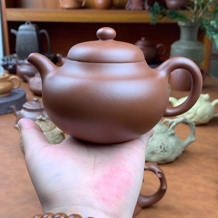 佳***拔茶壶紫砂全手工微瑕