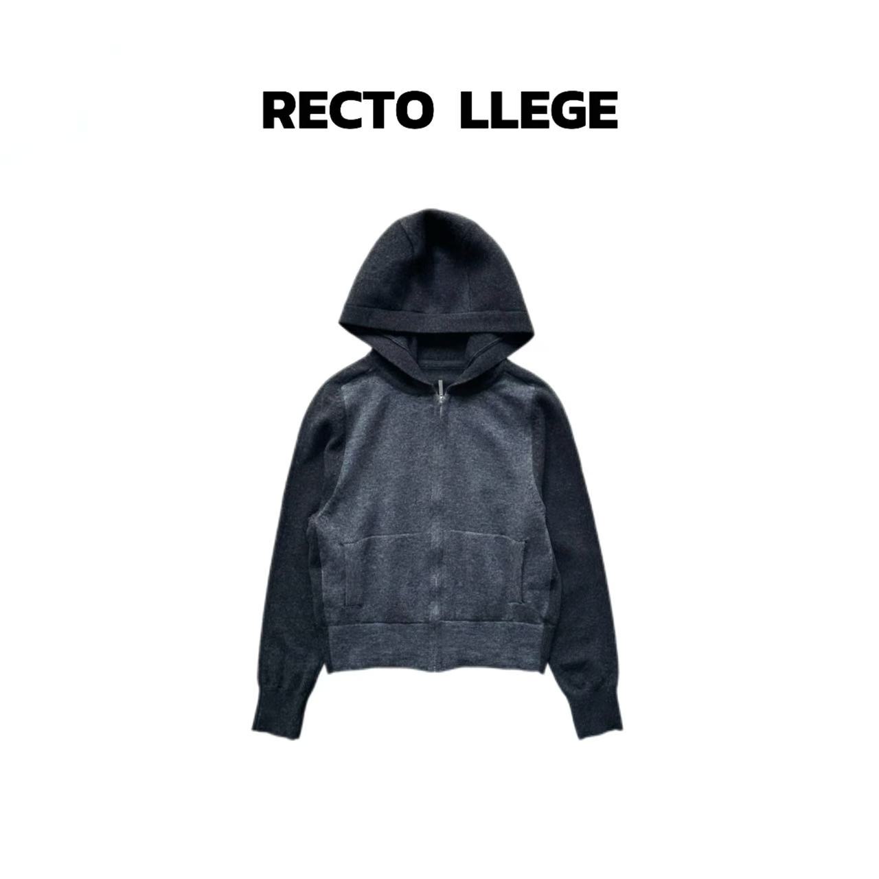 【RECTO LLEGE】Jennie娜娜同款  拼色羊毛针织连帽外套