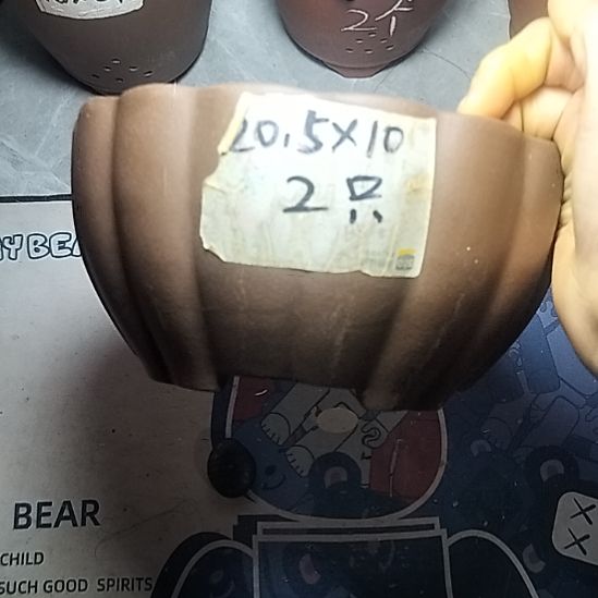 南瓜两个紫砂花盆