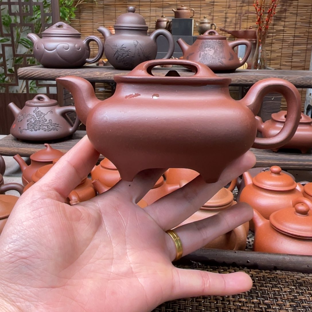 紫砂茶壶宜兴原矿紫砂手工制300