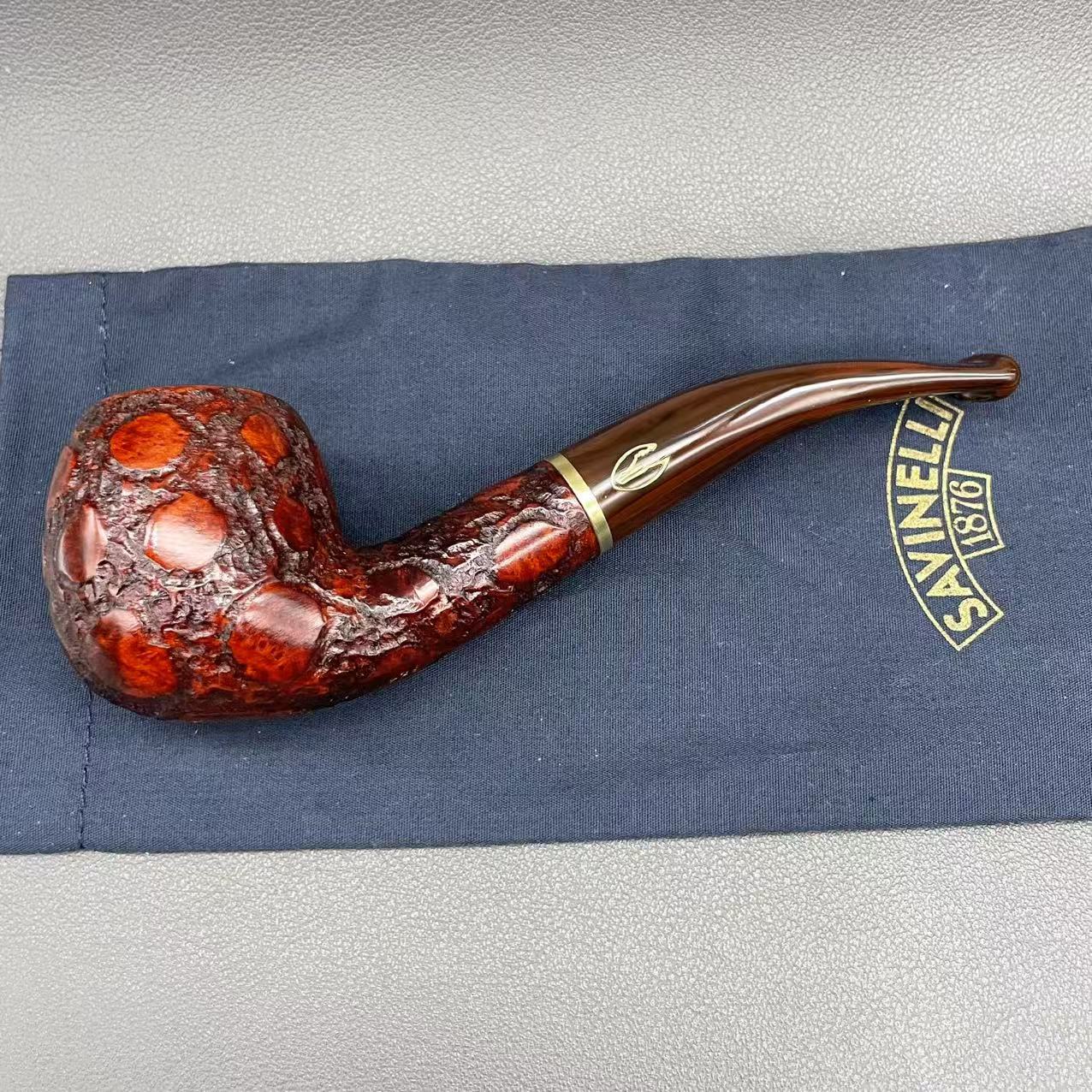 沙芬鳄鱼系列626KS经典弯器型石楠木烟斗适合新手入门