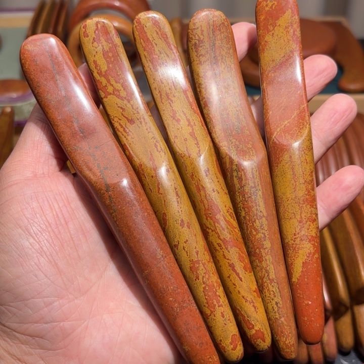 红砭石精品款加长拨筋棒