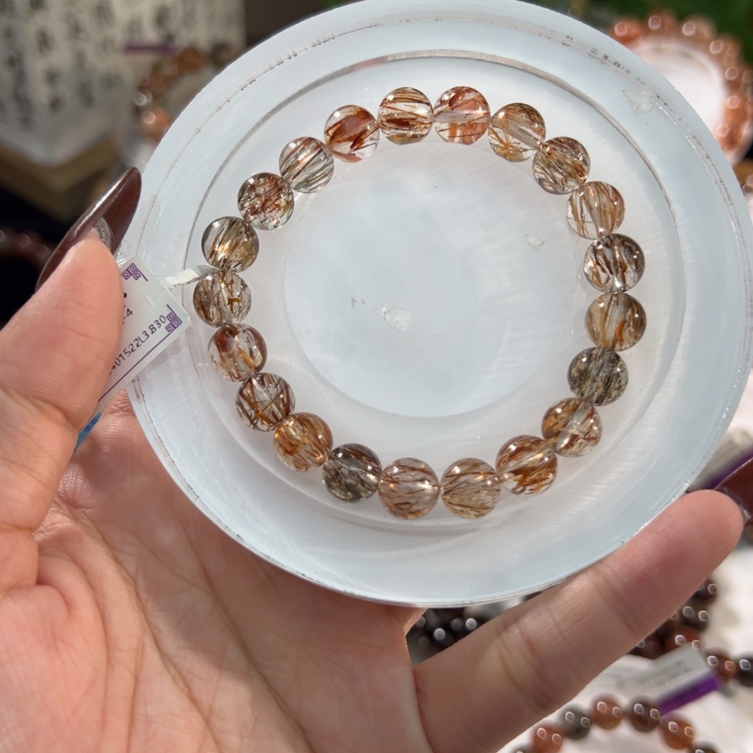 未镶嵌手链水晶黑金超七9