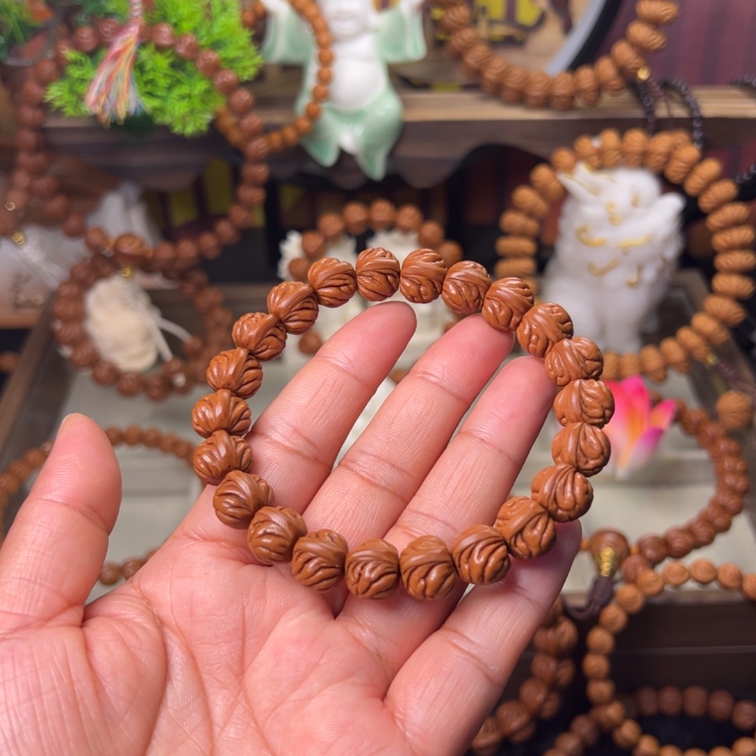 嗯***哼桃核手串双脊龙手串12