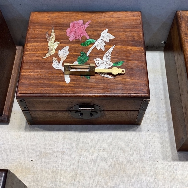 前***旺木木木木双层首饰盒带锁