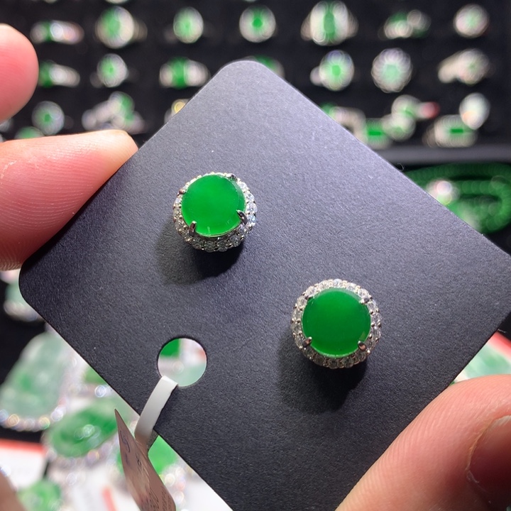 【闪购商品】翡翠颈饰银S925镶嵌圆牌