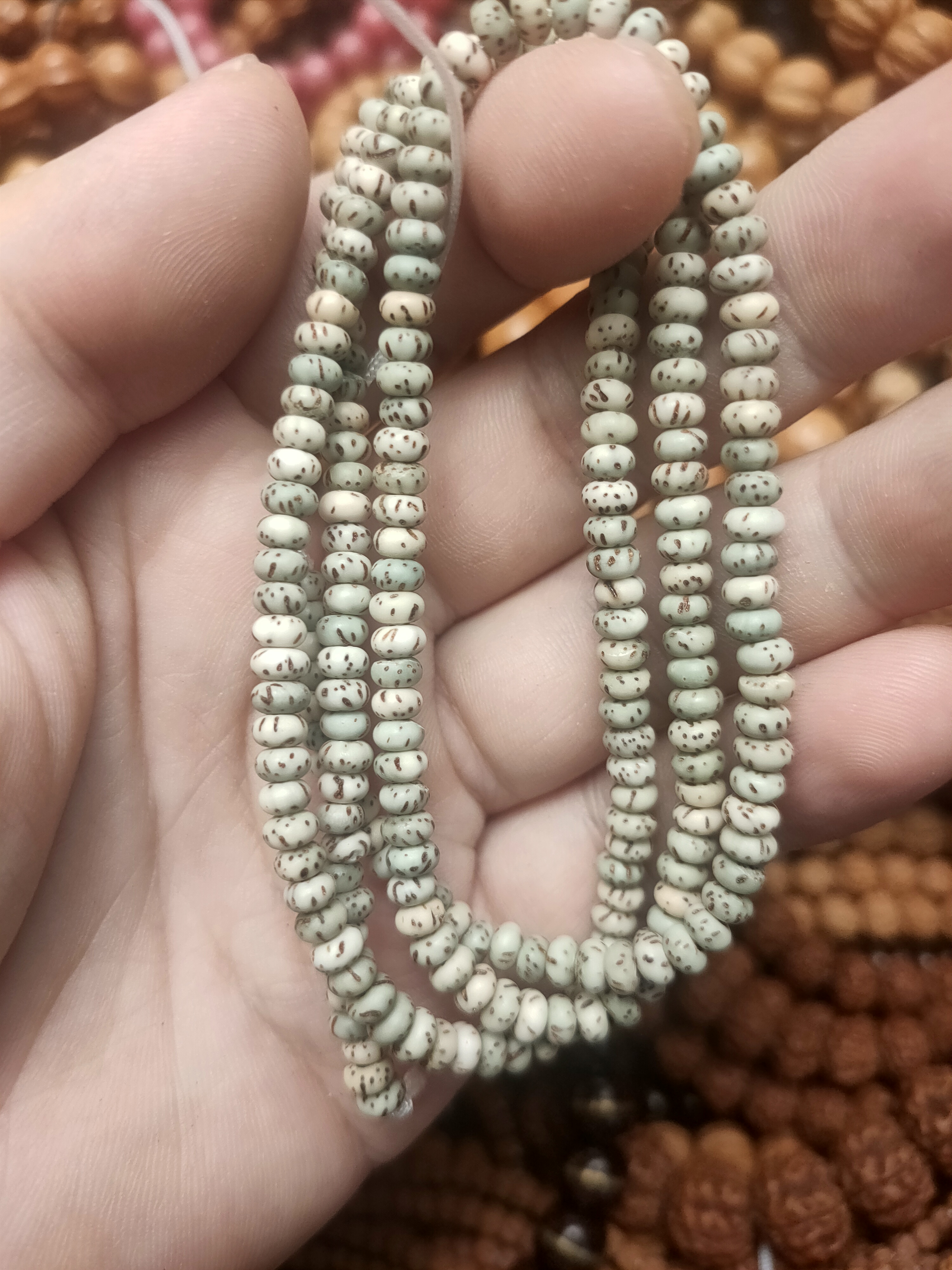 【绿】海南星月菩提小米珠长款念珠脖挂民族风项链手链女