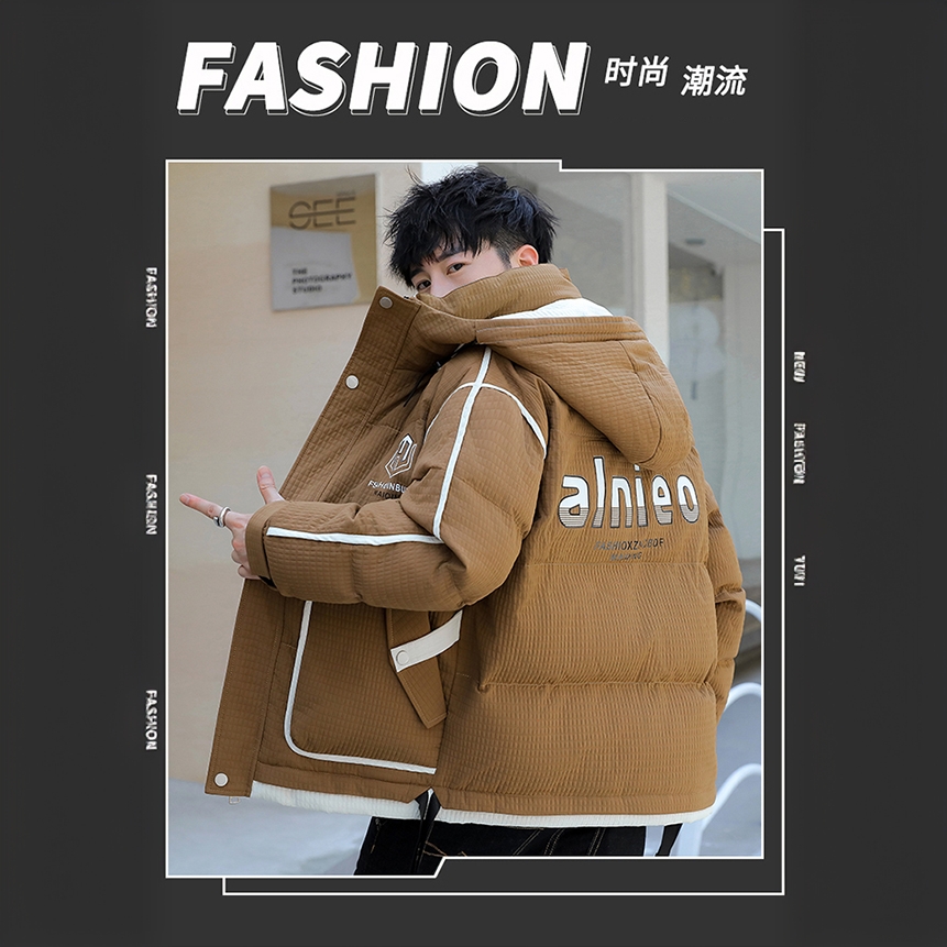 2024年秋冬新款连帽休闲棉衣男宽松加厚保暖夹克外套 633-P110