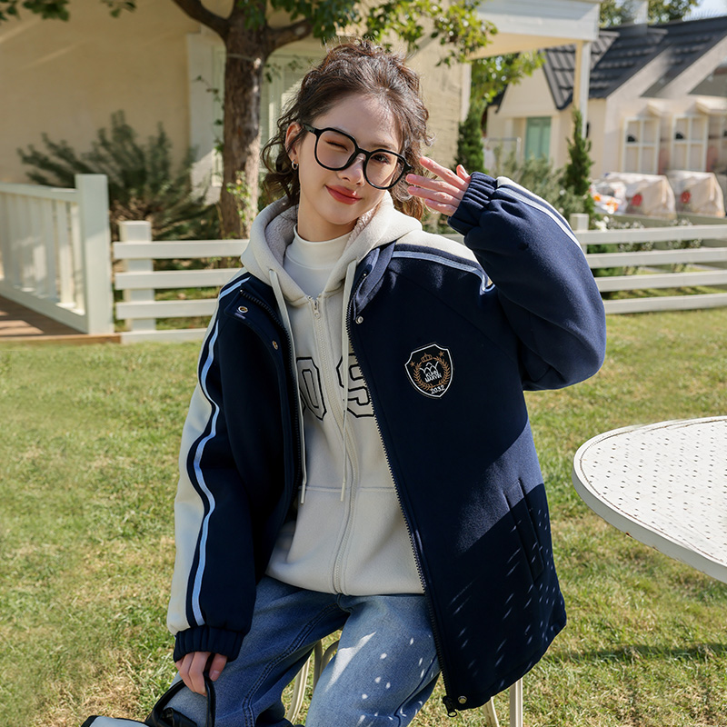 秋冬新款女学生学院风短外套秋冬款
