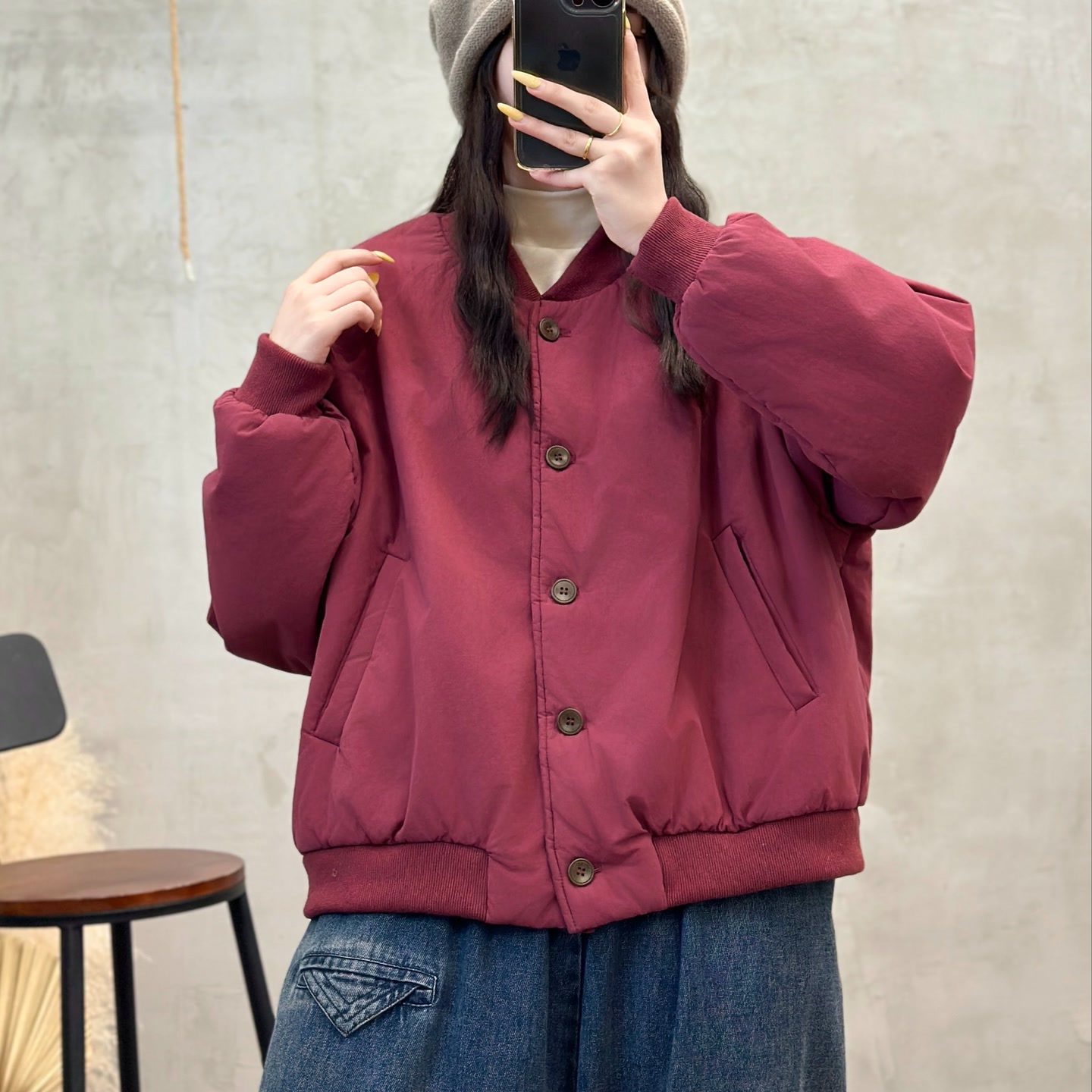 17040新款秋冬加厚休闲减龄宽松显瘦女款棉服外套